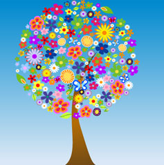 vector-flower-tree