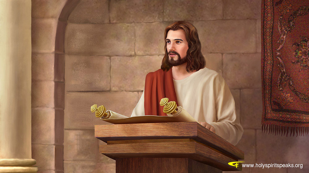 Jesus after being baptized
