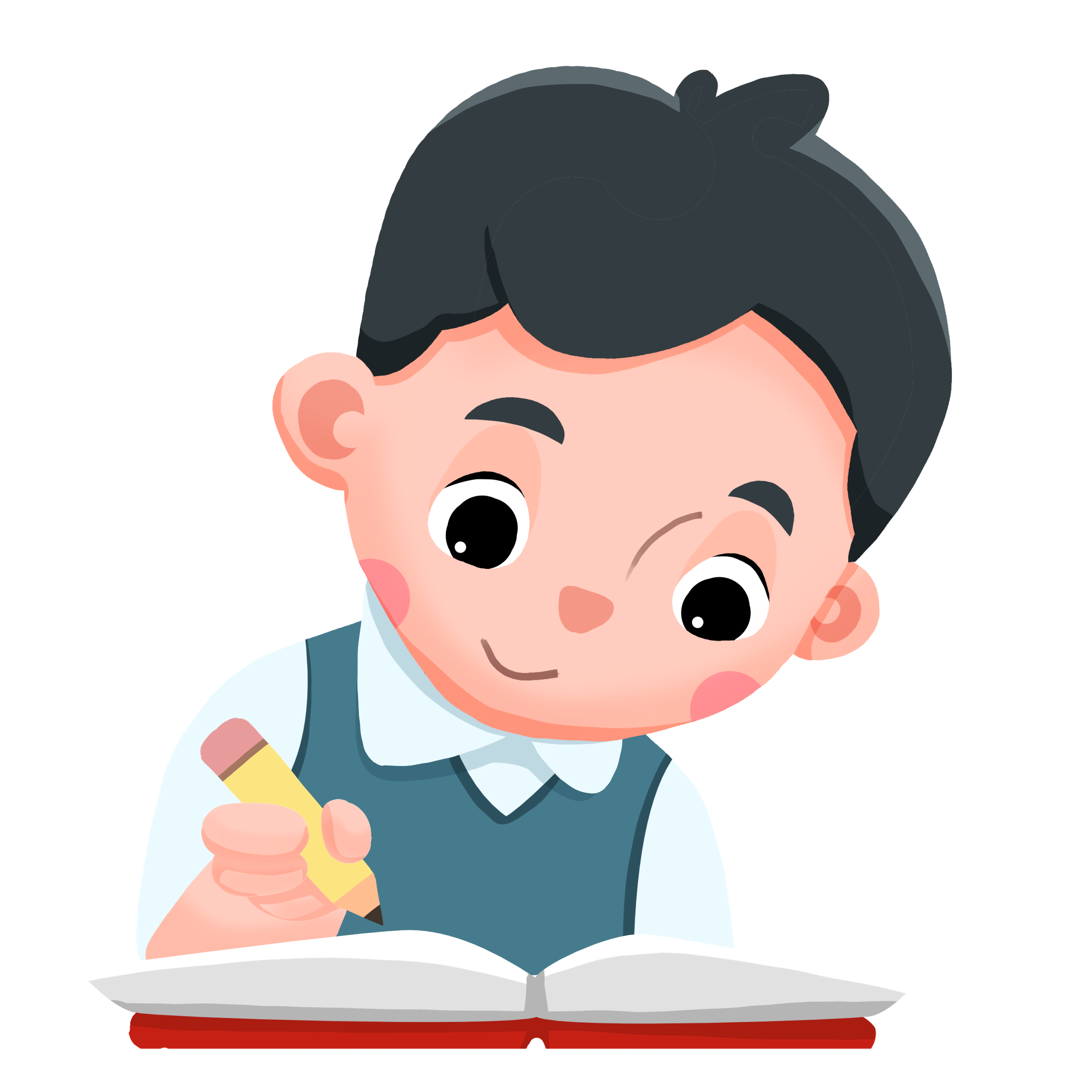 Pngtreekid boy at school writing 6943897