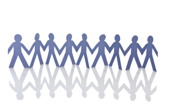 pngtree teamwork concept with paper cut people united png image 10067599